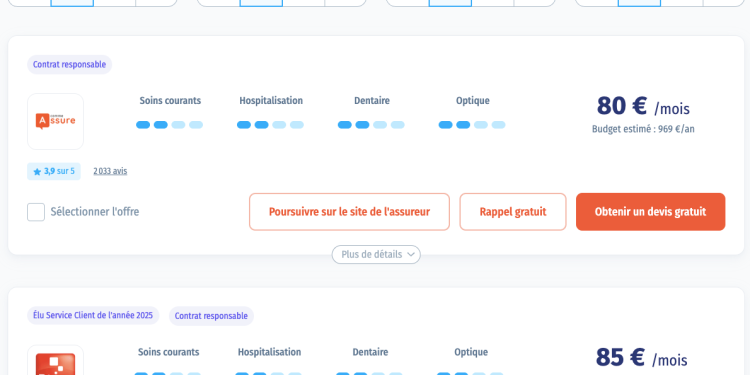 Mutuelle santé : obtenez une comparaison rapide et gratuite des tarifs en seulement 2 minutes